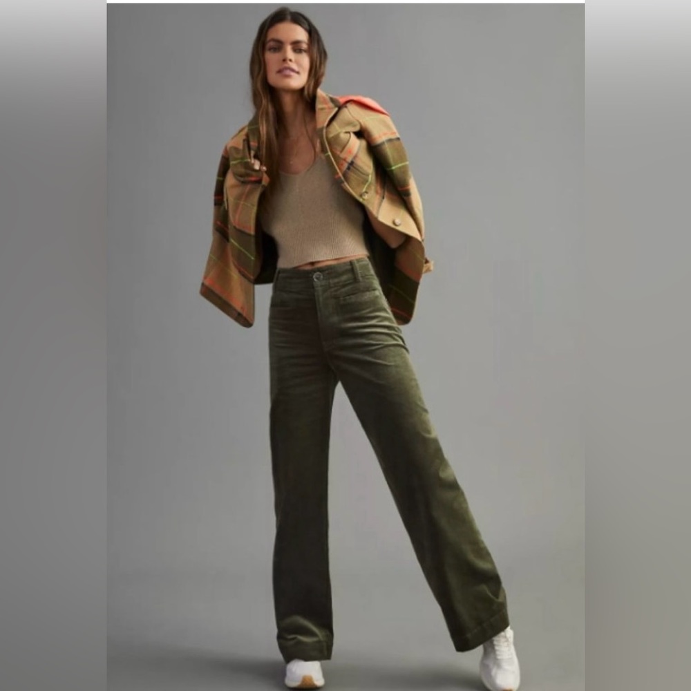 Anthropologie Maeve Collette corduroywide-leg full length pants NWT size 31